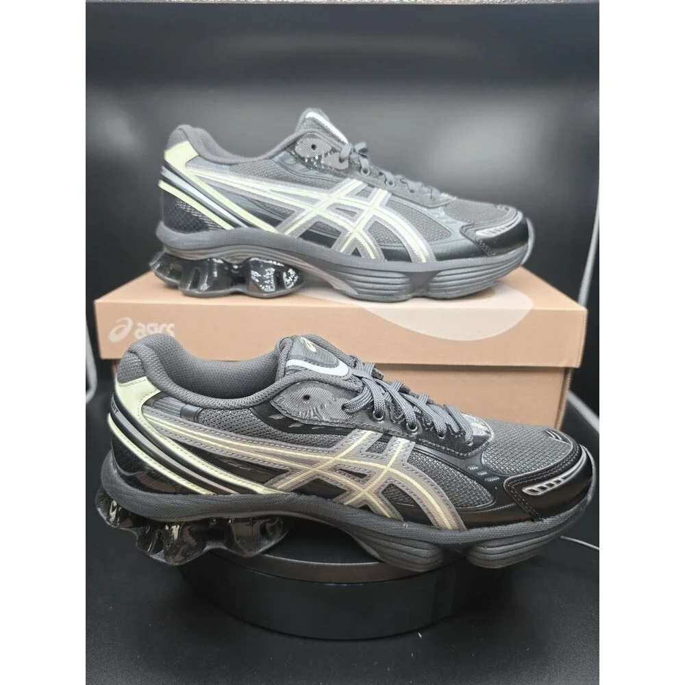 ASICS GEL-KINETIC FLUENT Low Top Lace-Up Sneaker Graphite/Yellow 8 MEN/9.5 WOMEN